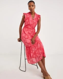 Jacquard Burn Out Tea Dress -JD Williams Shop y01rn524737w