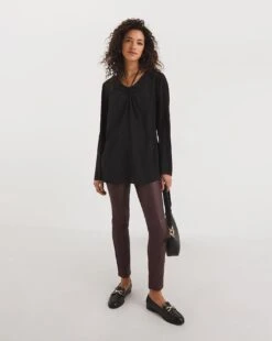 Tie Neck Cut Out Top