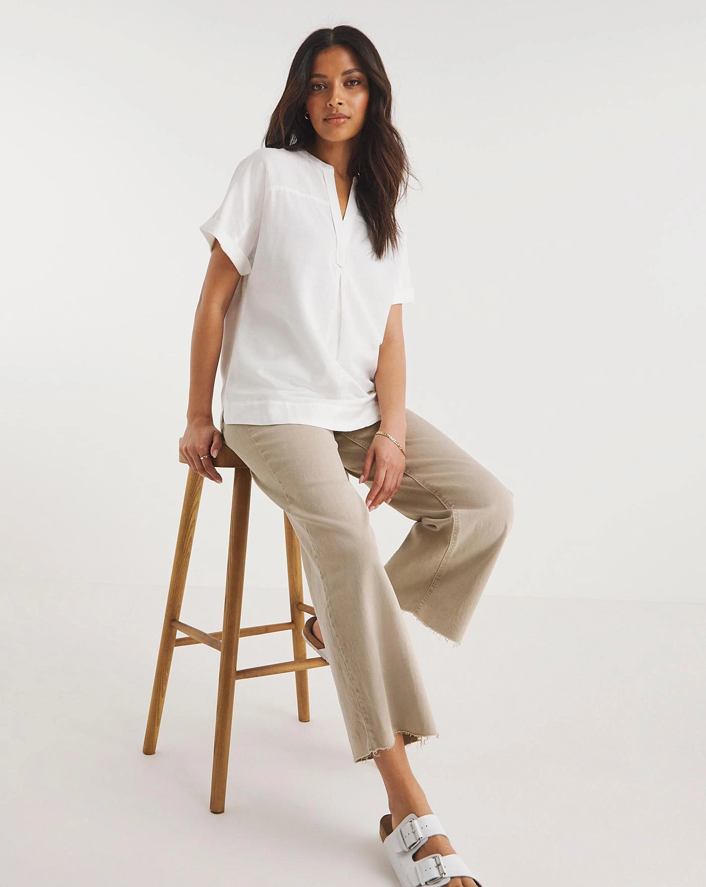 Short Sleeved Linen Top 1 Short Sleeved Linen Top