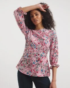 Three Quarter Sleeve Empire Seam Tea Top