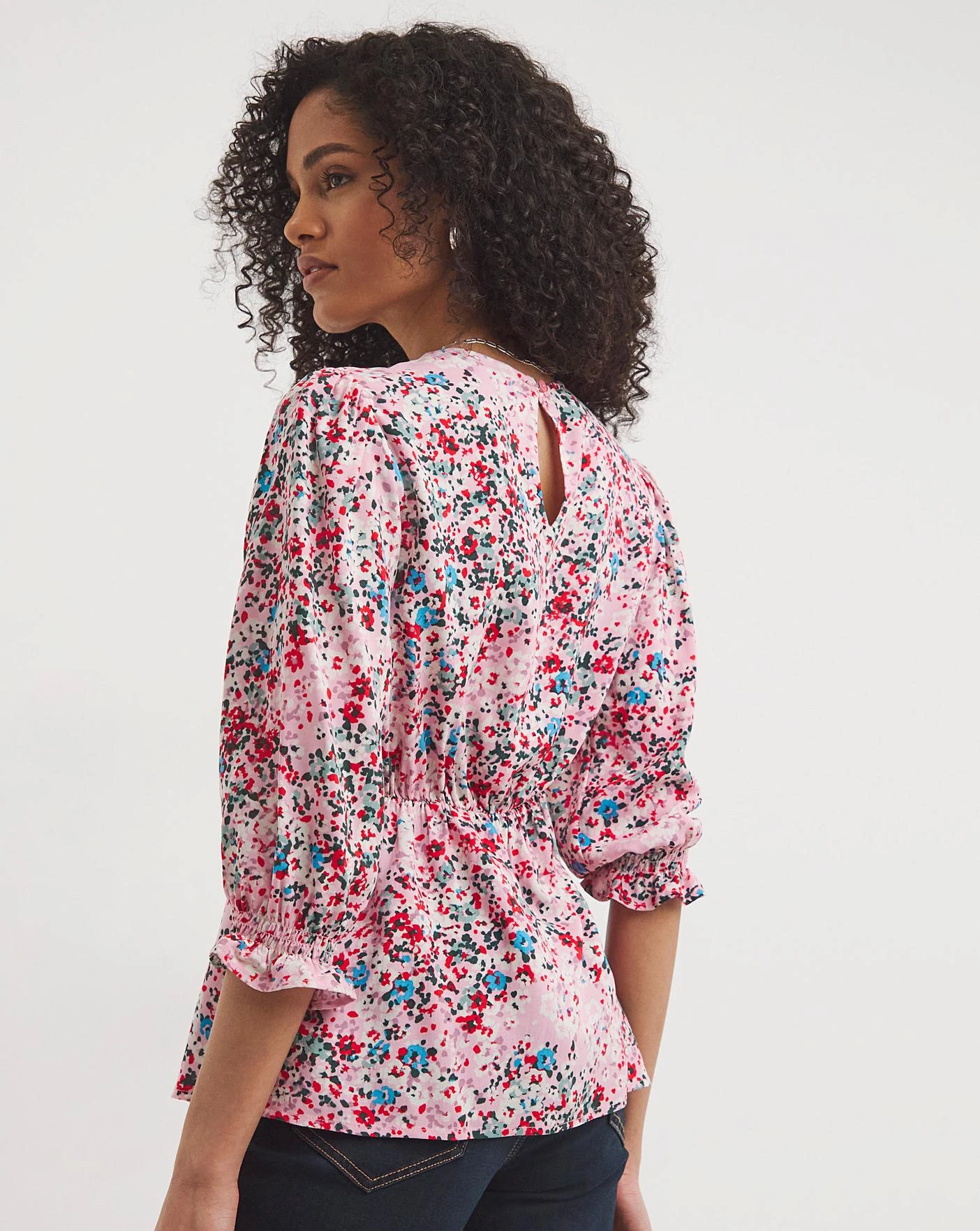 Three Quarter Sleeve Empire Seam Tea Top 4 Three Quarter Sleeve Empire Seam Tea Top - Image 4