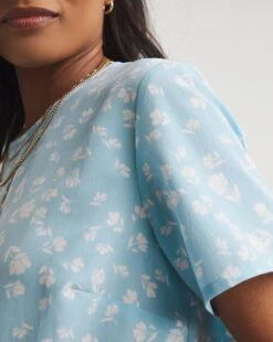 SHORT SLEEVE WOVEN TOP -JD Williams Shop y01tu850726w