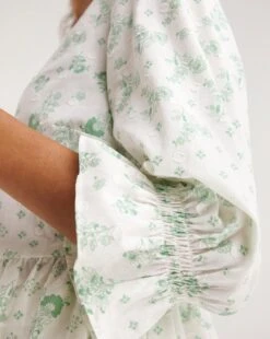 Cotton Dobby Puff Sleeve Top -JD Williams Shop y01tu897716w