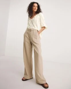 Square Neck Tie Front Top