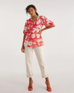 Tea Blouse With Exposed Back