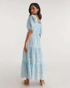 Broderie Tiered Dress With Puff Sleeves 6 Broderie Tiered Dress With Puff Sleeves -JD Williams Shop y01wm223741w