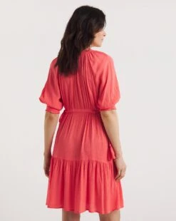 Crinkle Empire Dress With Side Ties -JD Williams Shop y01wm271752w