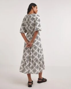 Crinkle Tiered Smock Dress -JD Williams Shop y01wm331733w