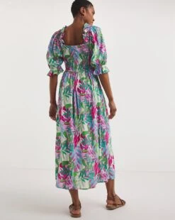 Shirred Bodice Dress With Puff Sleeve 6 Shirred Bodice Dress With Puff Sleeve -JD Williams Shop y01wm495748w