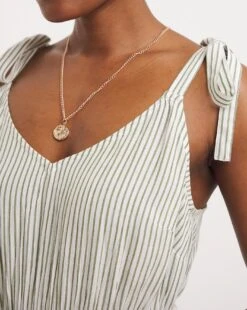 Striped Crinkle Viscose Cami Dress -JD Williams Shop y01wm518721w