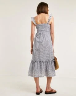 Stripe Broderie Cami Dress -JD Williams Shop y01wm544705w