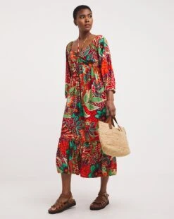 Viscose Smock Sundress With Neck Ties 7 Viscose Smock Sundress With Neck Ties -JD Williams Shop y01wm576751w