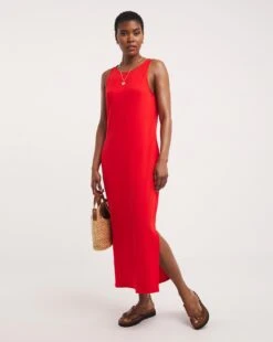 Soft Touch Vest Dress With Side Slits -JD Williams Shop y01wm640751w