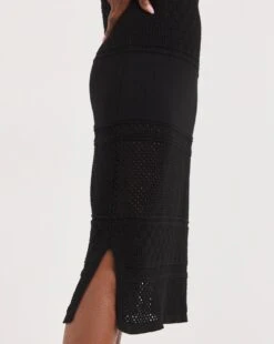 Black Crochet Midaxi Dress -JD Williams Shop y01wp967726w