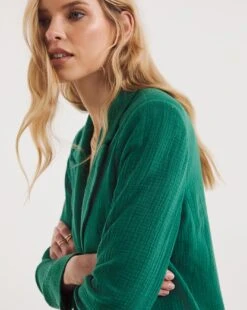 Cheesecloth Edge To Edge Blazer -JD Williams Shop y01xl026723w