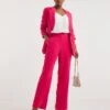 Pink Wide Leg Trousers
