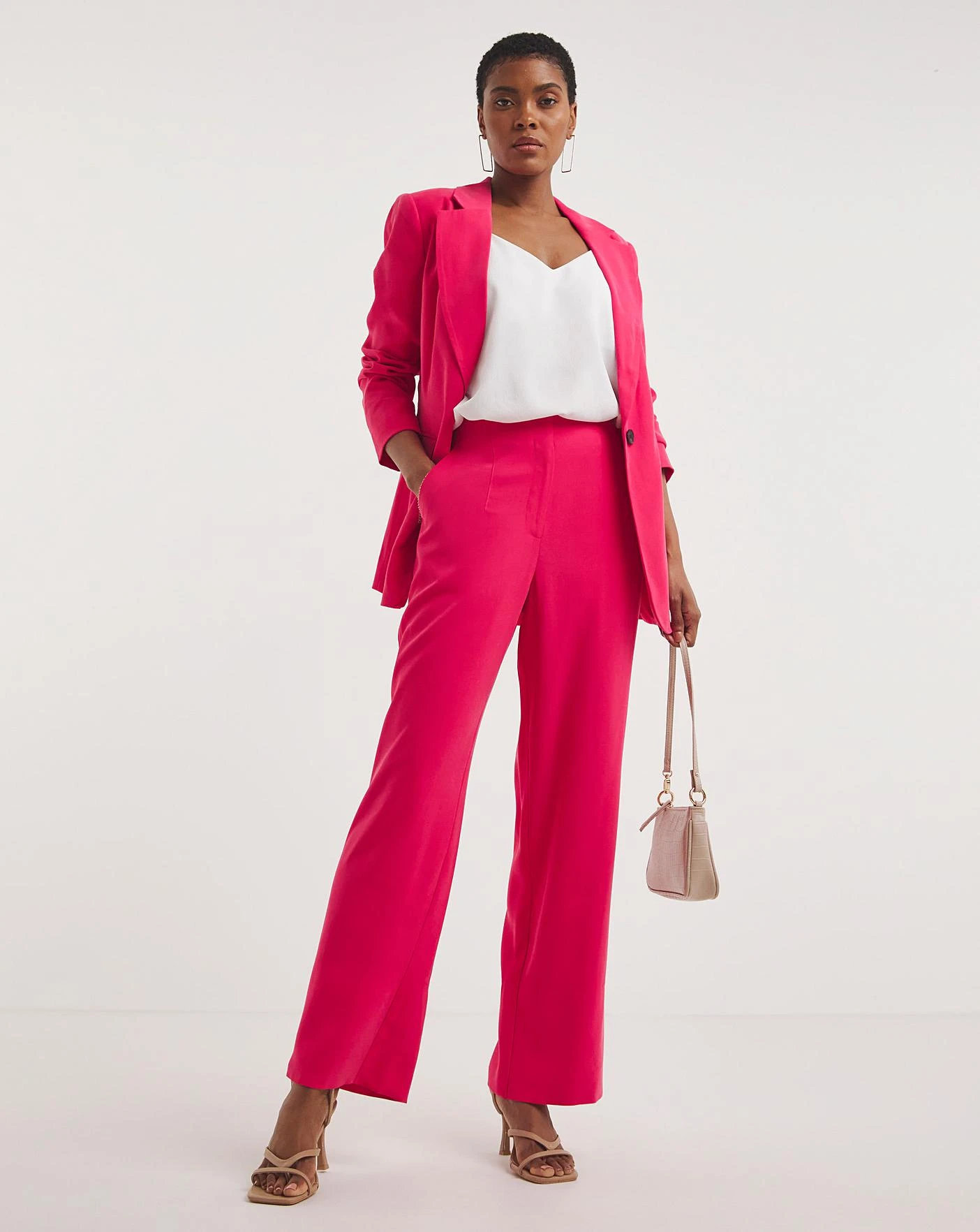 Pink Wide Leg Trousers 1 Pink Wide Leg Trousers