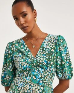 Twisted Front Midi Dress -JD Williams Shop y01yc718732w