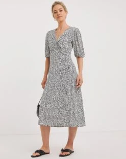 Twisted Front Midi Dress -JD Williams Shop y01yc742706w