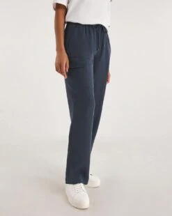 Navy Premium Soft Pull On Cargo Trousers -JD Williams Shop y01zh082741w