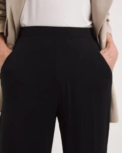 Black Stretch Jersey Wide Leg Trousers 6 Black Stretch Jersey Wide Leg Trousers -JD Williams Shop y01zh185736w