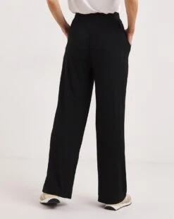 Black Stretch Jersey Wide Leg Trousers 7 Black Stretch Jersey Wide Leg Trousers -JD Williams Shop y01zh185737w