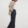 Scuba Crepe Pull On Wide Leg Trousers
