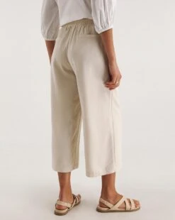 Sand Linen Mix Wide Leg Culottes -JD Williams Shop y01zh857735w