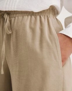 Truffle Linen Mix Wide Leg Trousers -JD Williams Shop y01zh916736w