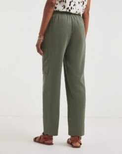 Khaki Premium Soft Pull On Cargo Trouser -JD Williams Shop y01zh973722w