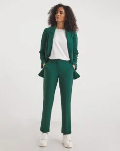 Emerald Scuba Straight Leg Trouser