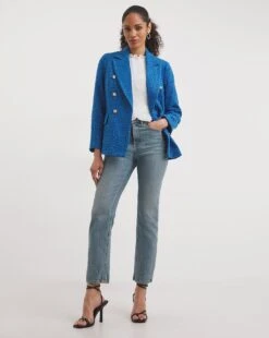 Blue Boucle Military Blazer -JD Williams Shop y01zv885746w