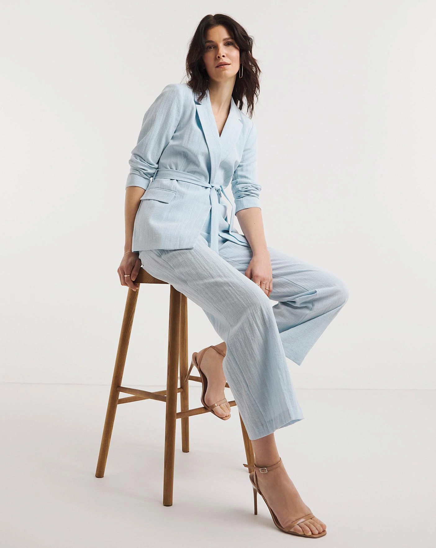 Sky Blue Tie Waist Blazer 5 Sky Blue Tie Waist Blazer - Image 5