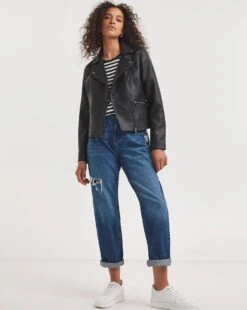 Black PU Biker Jacket -JD Williams Shop z01dr245739w