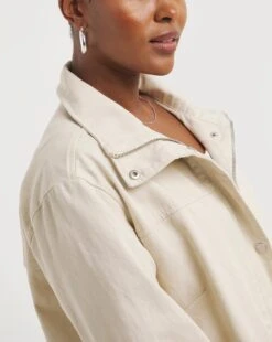 Stone Relaxed Utility Jacket -JD Williams Shop z01dr248708w