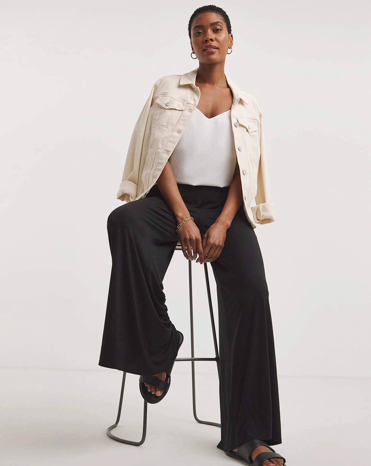 Black Jersey Palazzo Trousers 1 Black Jersey Palazzo Trousers
