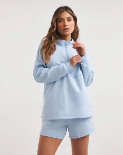 Zip Hoodie And Short Lounge Set