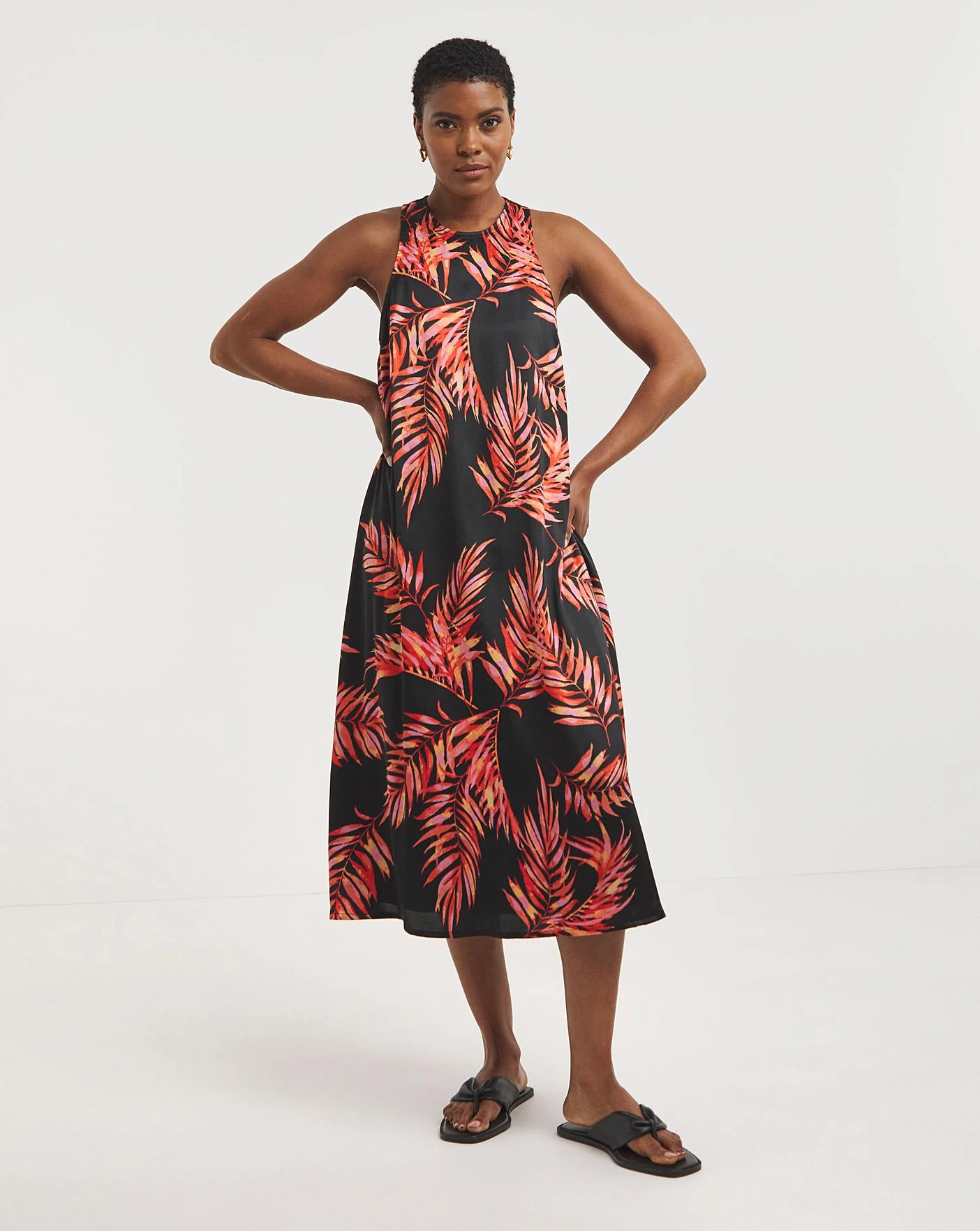 Satin Racer Cut Cami Midi Dress 1 Satin Racer Cut Cami Midi Dress