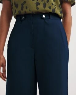 Navy Adjustable Wide Leg Trousers -JD Williams Shop z01xl129707w