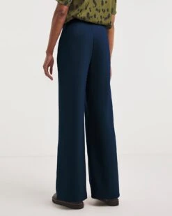 Navy Adjustable Wide Leg Trousers -JD Williams Shop z01xl129708w